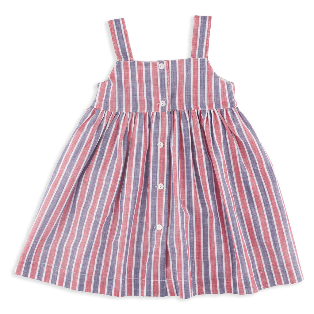 Lottie Blue & Red Breezy Linen Dress – Bea Colette