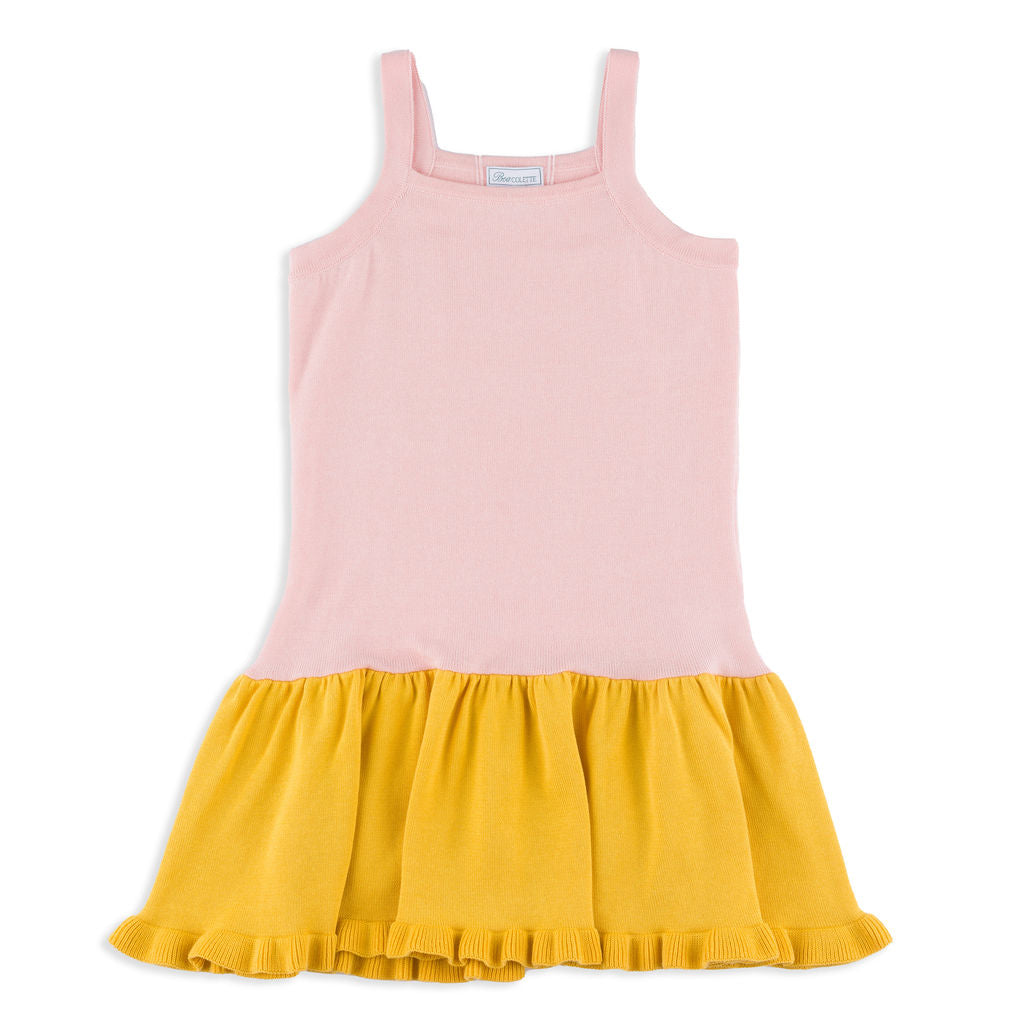 Sardinia Knit Tank Dress in Light Pink & Marigold – Bea Colette