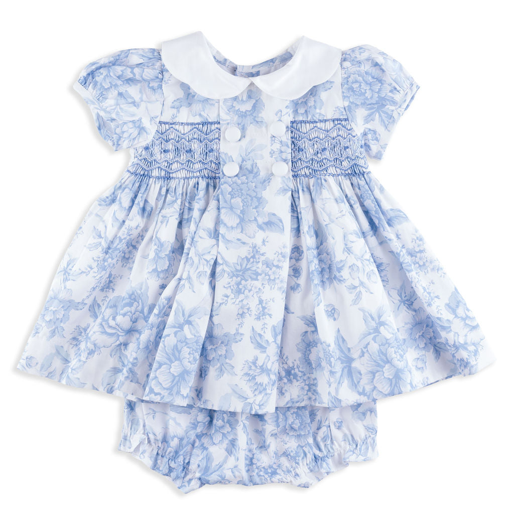 blue white toile dress Knightsbridge and Bloomers 12M Size:UK 10 (S) 40R blue toile Free People Floral Mini