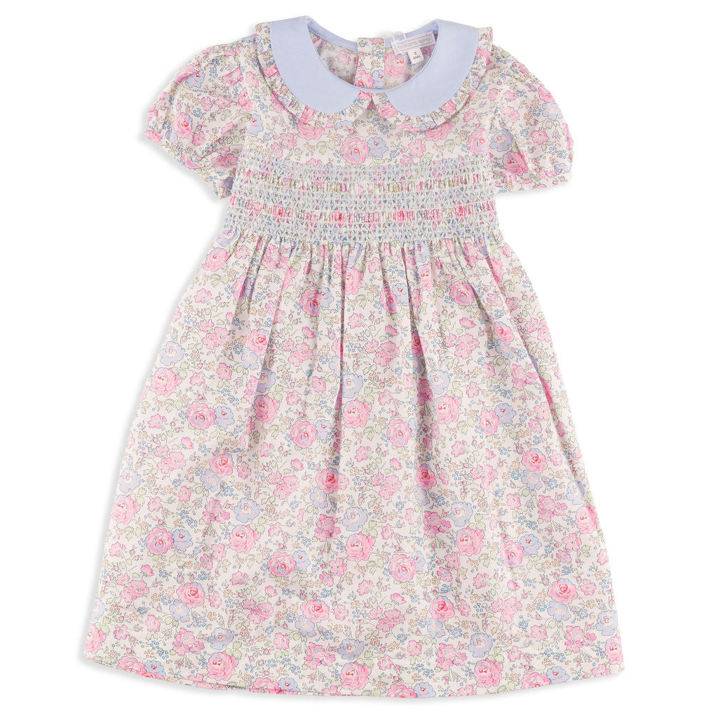 Lilli Smocked Dress in Liberty Pink Floral Lilli Smocked Dress in Liberty Pink Floral