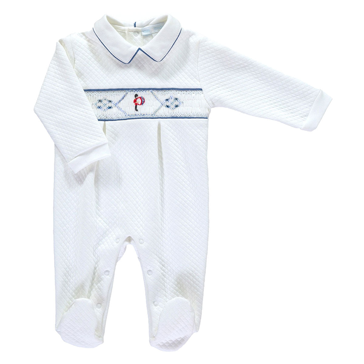 Safari Smocked Footsie Italian Weave