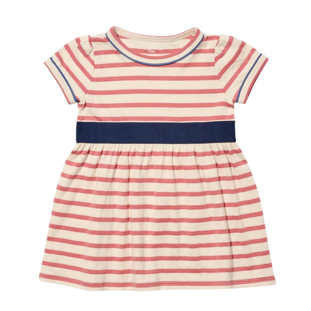 strapless open back dress Everyday Nautical Dress Red