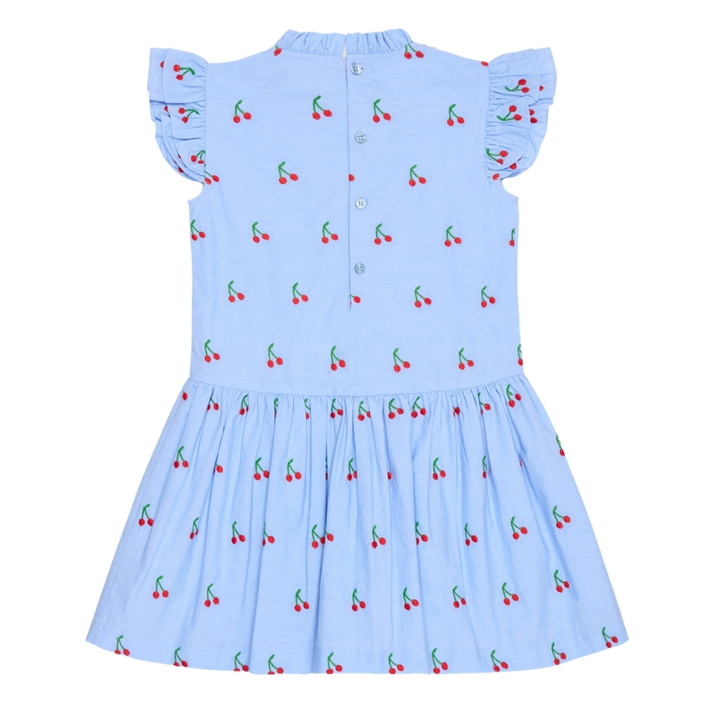 blue and white drop waist dress Lily Striped Cotton DropWaist Midi Dress (Light Blue)