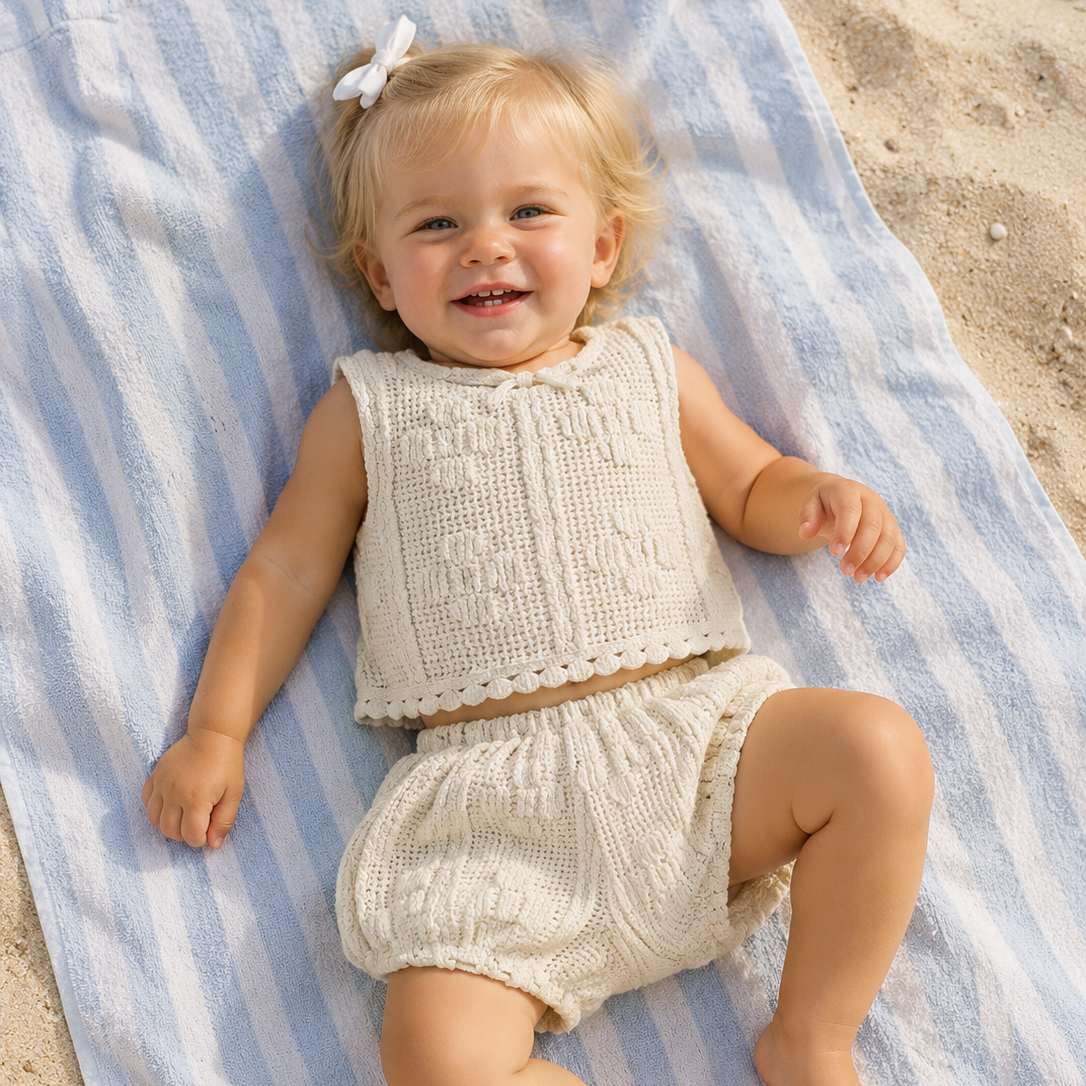 Inez Crochet Baby Set – Bea Colette Inez Crochet Baby Set – Bea Colette