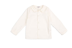 Noam Organic Off-White Twill Long-Sleeve Shirt with Mac Milan Collar