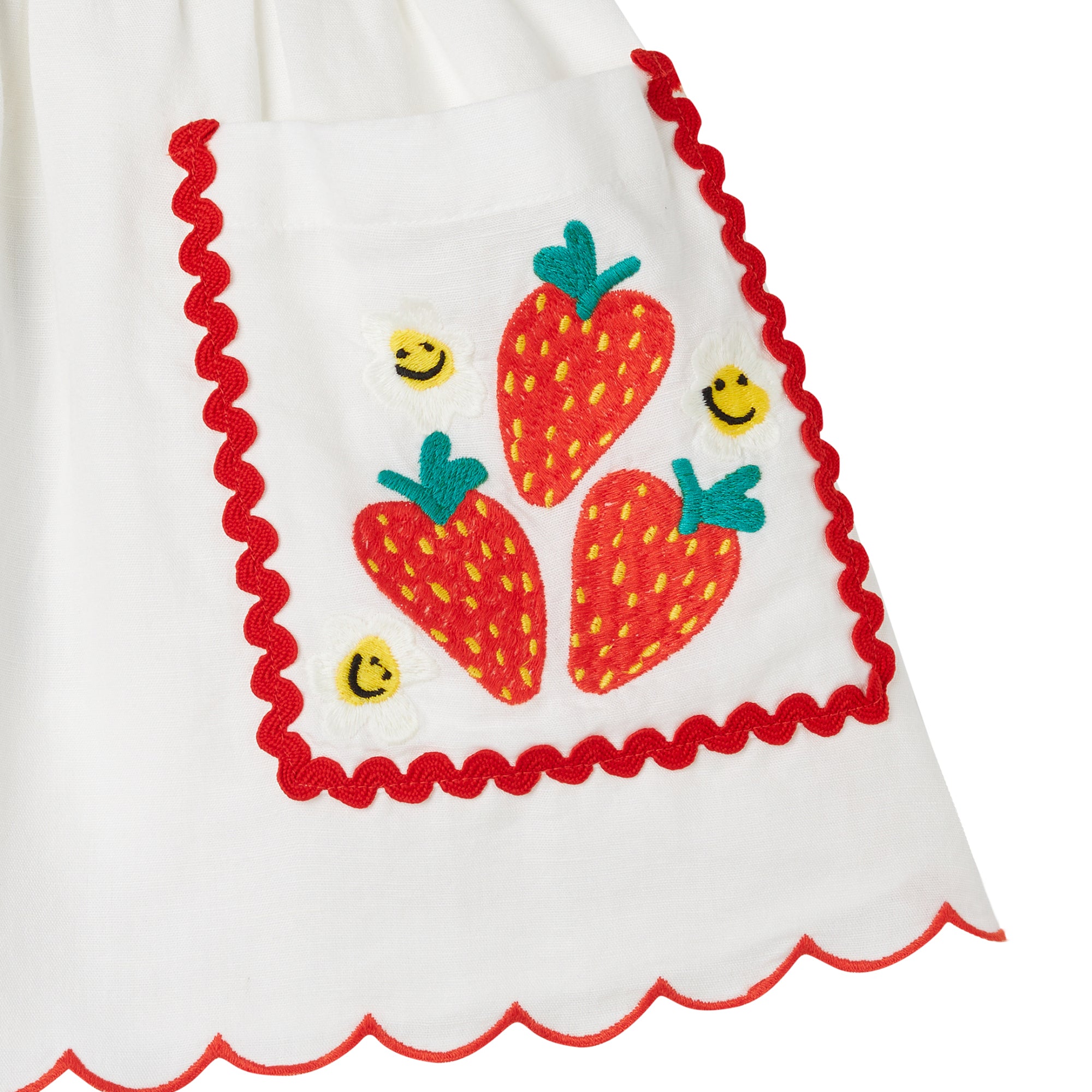 Strawberry Print Skirt with Ric Rac – Bea Colette Strawberry Print Skirt with Ric Rac – Bea Colette
