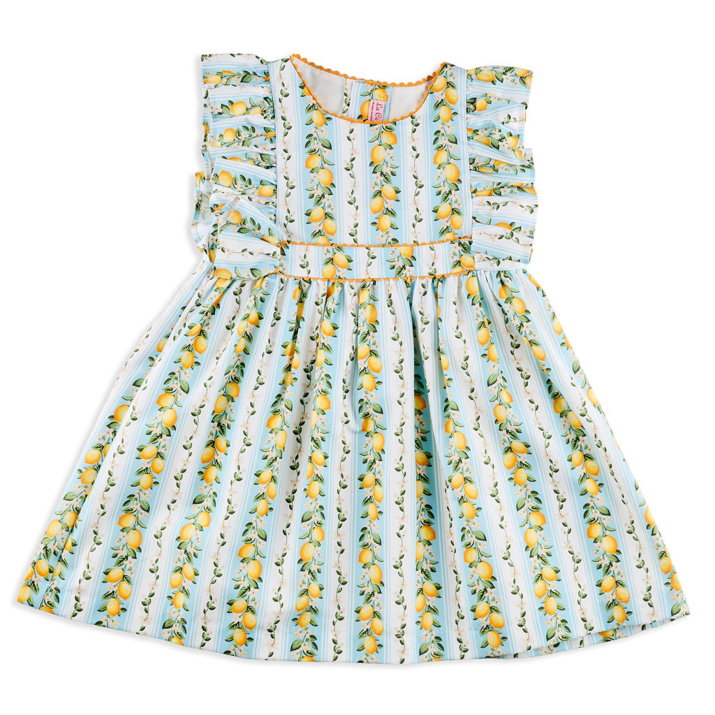 Limon Blue and Yellow Dress – Bea Colette