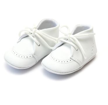 L'Amour Infant Benny Leather Brogue Oxford Crib Shoe White / Infant 4